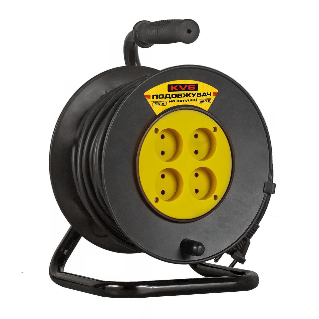 Подовжувач на котушці 50 м, 4,0 кВт, 2х2,5 мм2