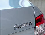 Емблема напис SKODA хром 153х22 мм (на скотчі) 5JA8536872ZZ, фото 3