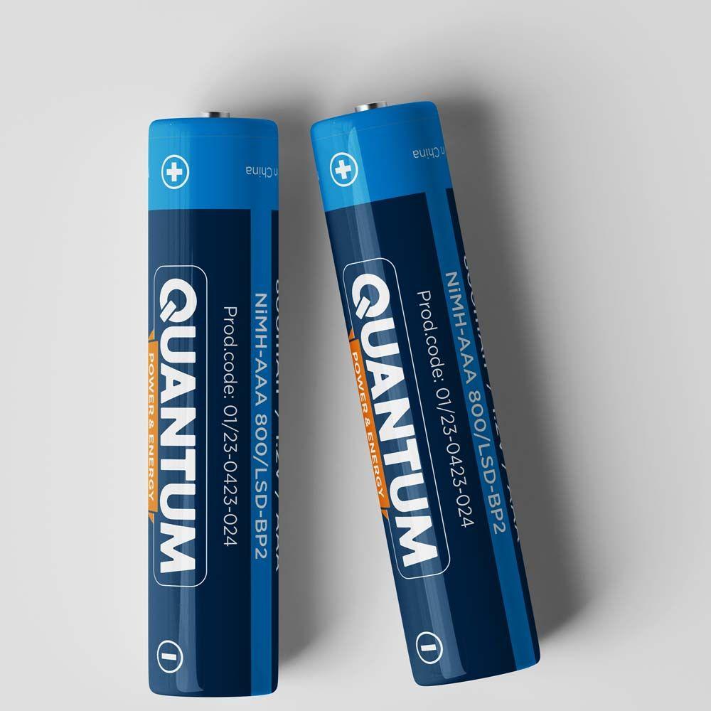 Акумулятор Ni-MH з низьким саморозрядом (LSD) Quantum 800mAh AAA, 2шт/уп blister