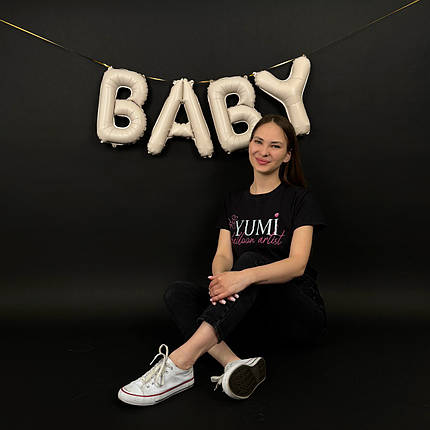 Гірлянда літери 033 PARTY DECO-ПД BABY- бежеві (УП), фото 3