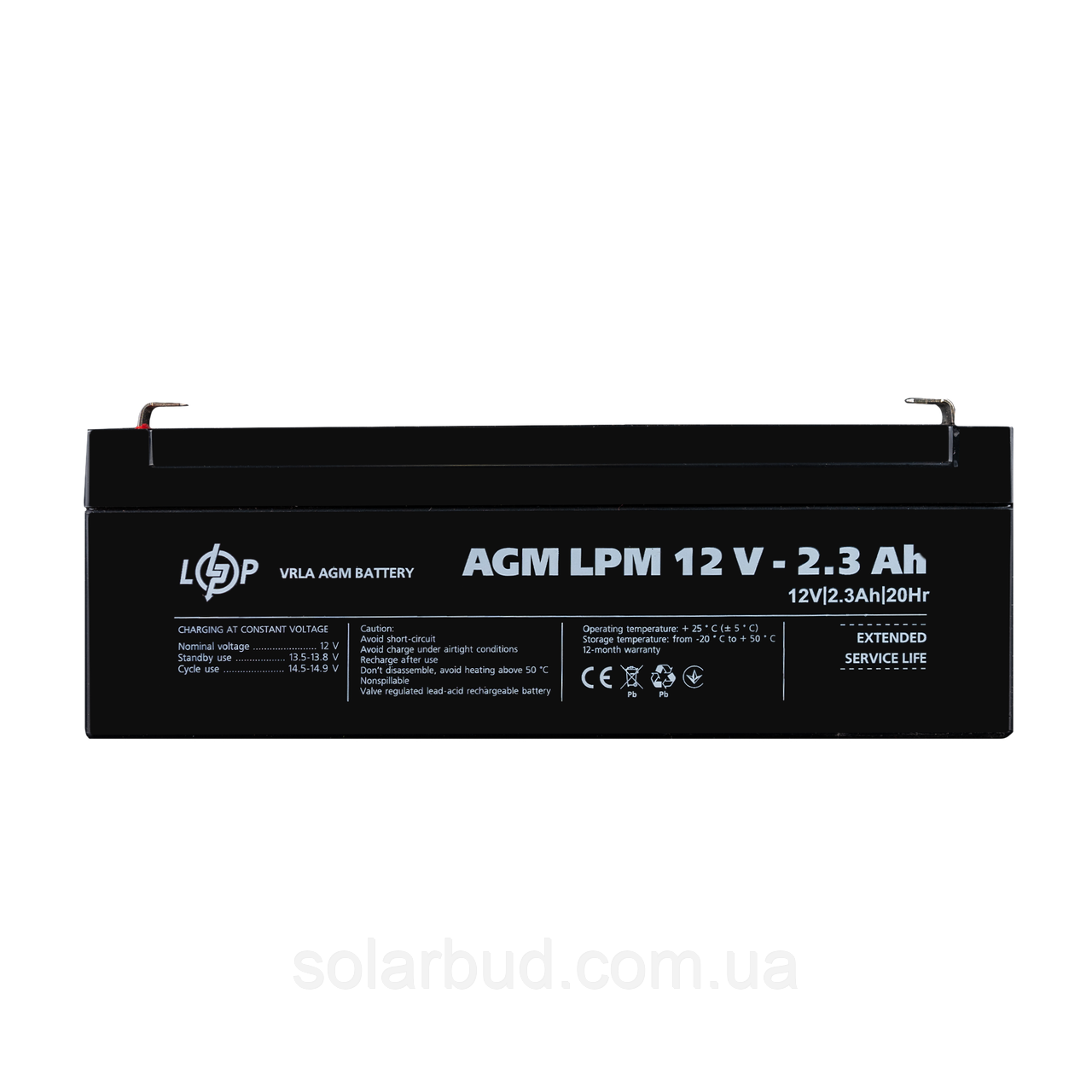 Акумулятор AGM LPM 12V - 2.3 Ah, фото 1