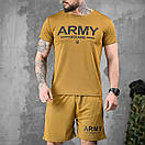 Літній чоловічий комплект футболка + шорти ARMY/ Військова футболка шорти Coolmax/ Тактична дихаюча футболка, фото 4