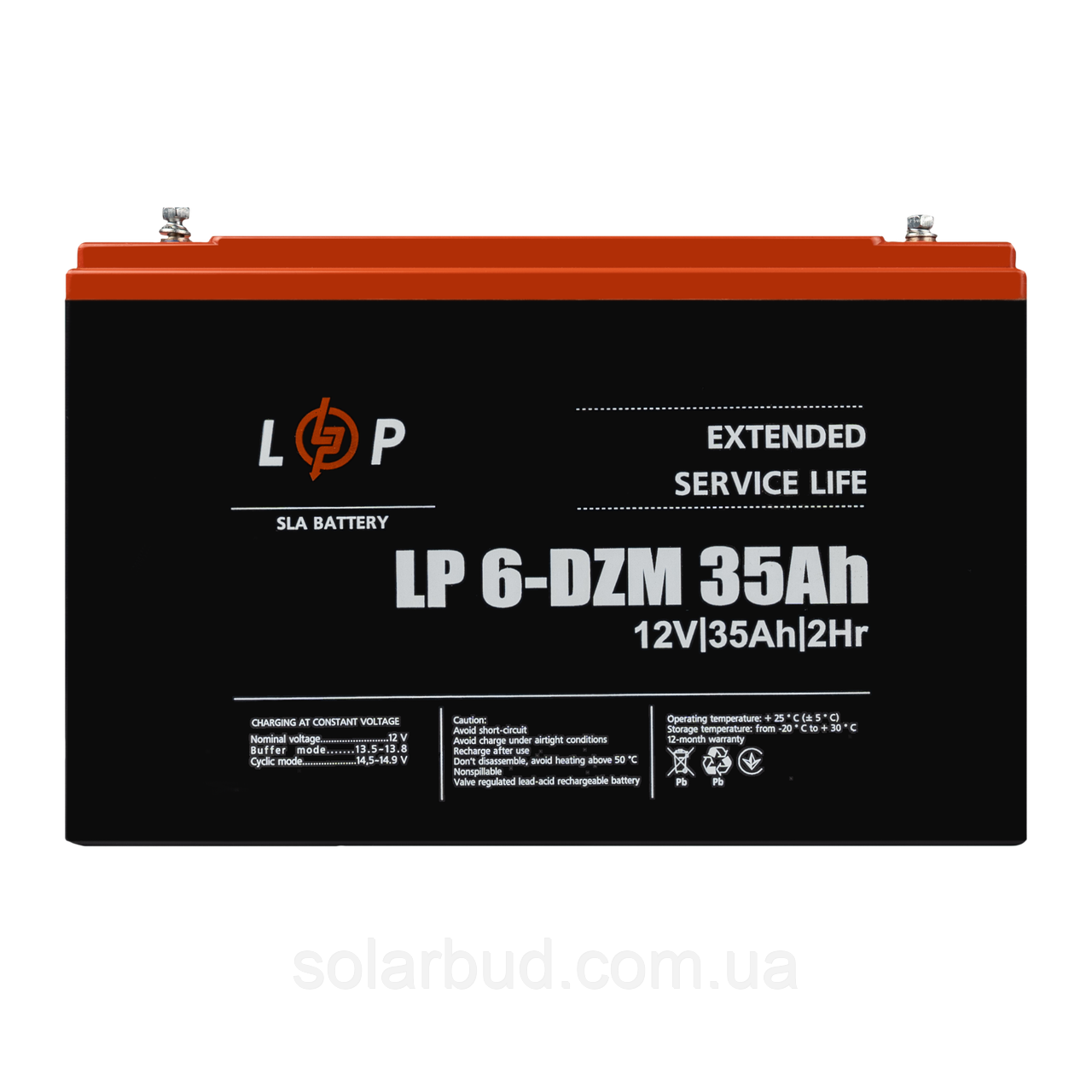 Тяговий свинцево-кислотний AGM акумулятор LP 6-DZM-35 Ah, фото 1