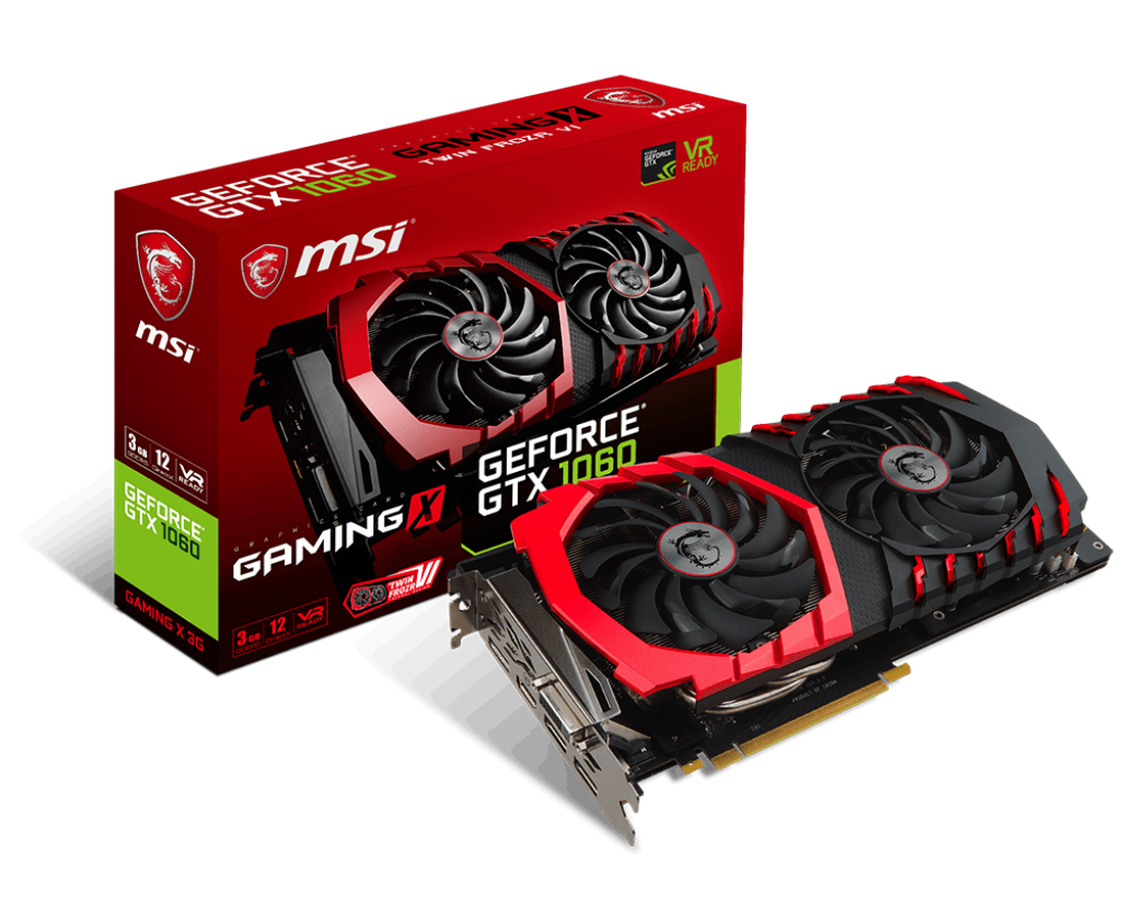 Відеокарта GeForce GTX 1060 3GB MSI Gaming X (GTX 1060 GAMING X 3G) Б/В