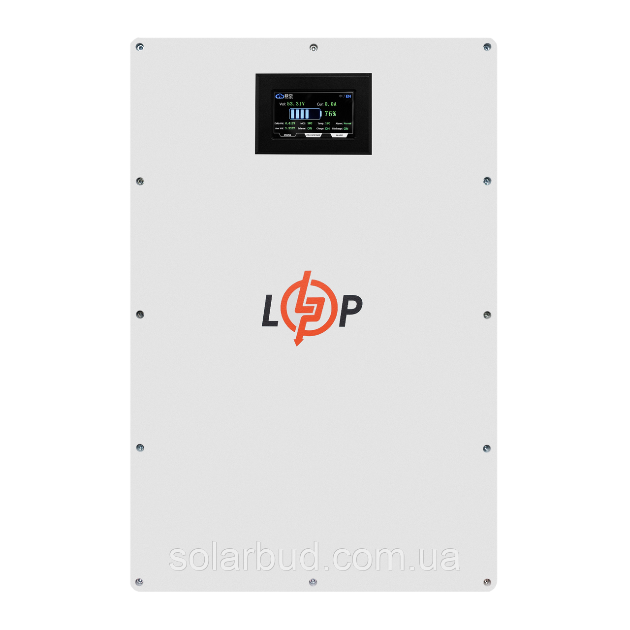 Акумулятор LP LiFePO4 51,2V - 100 Ah (5120Wh) (BMS 100A/50А) метал LCD Smart RS485/CAN JK настінний, фото 1