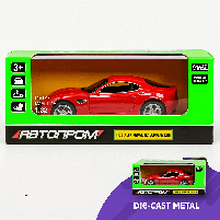 Машинка Alfa Romeo 8C Competizione Автопром 1:32 - красная металлическая модель с инерционным механизмом (68316-1), фото 3