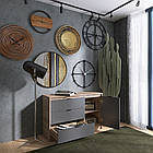 Комод із дверима та 3-ма шухлядами Еверест Сіті-1150 115,2х38х74,6 Дуб сонома/Графіт (DTM-071099), фото 4