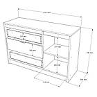 Комод із дверима та 3-ма шухлядами Еверест Сіті-1150 115,2х38х74,6 Дуб сонома/Графіт (DTM-071099), фото 6