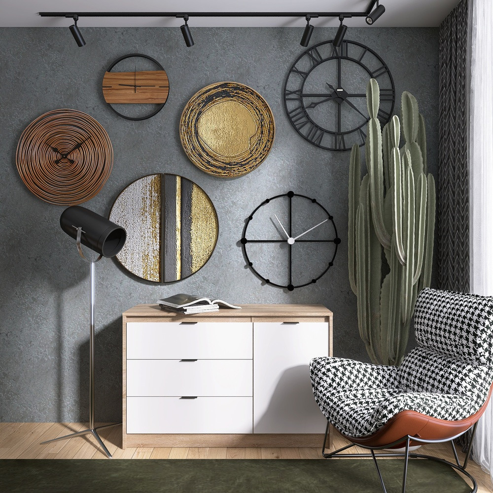 Комод із дверима та 3-ма шухлядами Еверест Сіті-1150 115,2х38х74,6 Дуб сонома/Білий (DTM-071100), фото 1