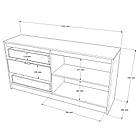 Великий комод із дверима та 3-ма шухлядами Еверест Сіті-1500 150,2х38х74,6 Дуб сонома/Білий (DTM-071102), фото 7