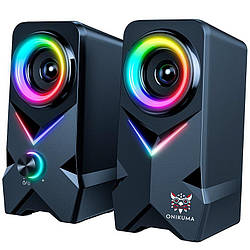Акустика колонки для компьютера ONIKUMA L2 | RGB, 10W, BT/AUX/USB| Чорний