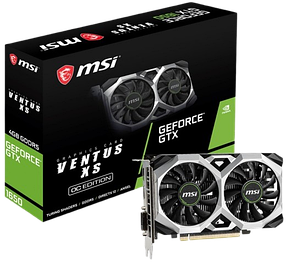 Відеокарта GeForce GTX 1650 Super 4GB MSI Ventus XS OC (GTX 1650 SUPER VENTUS XS OC) Б/В