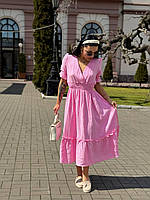 Женское стильное платье миди ткань: муслин Мод 344