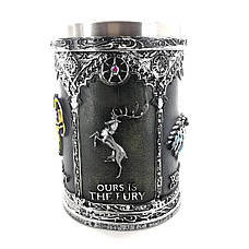 Кружка Гра престолів RESTEQ 600 мл — чашка Game of Thrones із нержавіючої сталі та смоли, фото 5