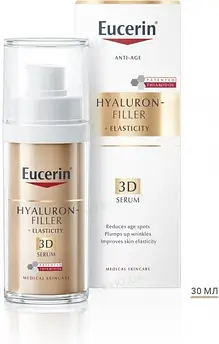 Сироватка для обличчя Eucerin Hyaluron-Filler + Elasticity 3D потрійна антивікова 83566, 30 мл