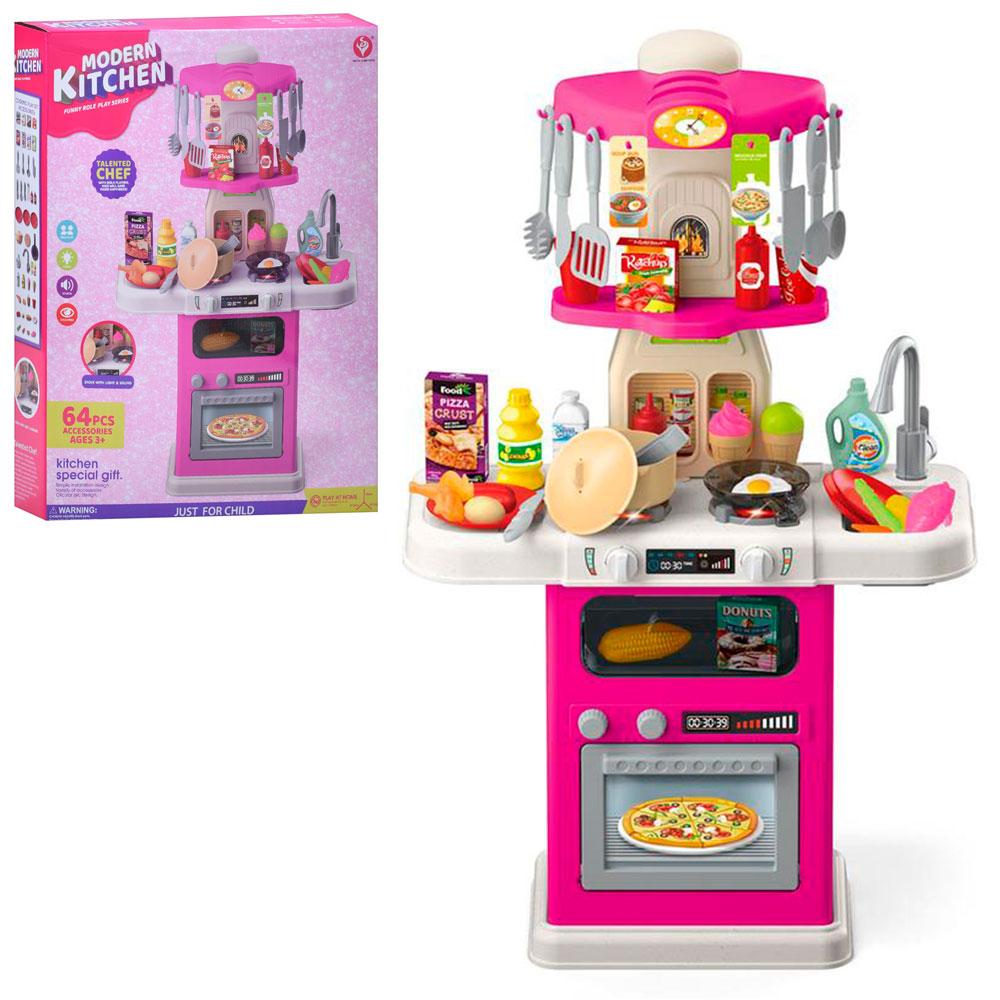 Кухня дитяча Modern Kitchen 922-209 з водичкою, висота 78 см, звук, світло, 64 предмети, фото 1