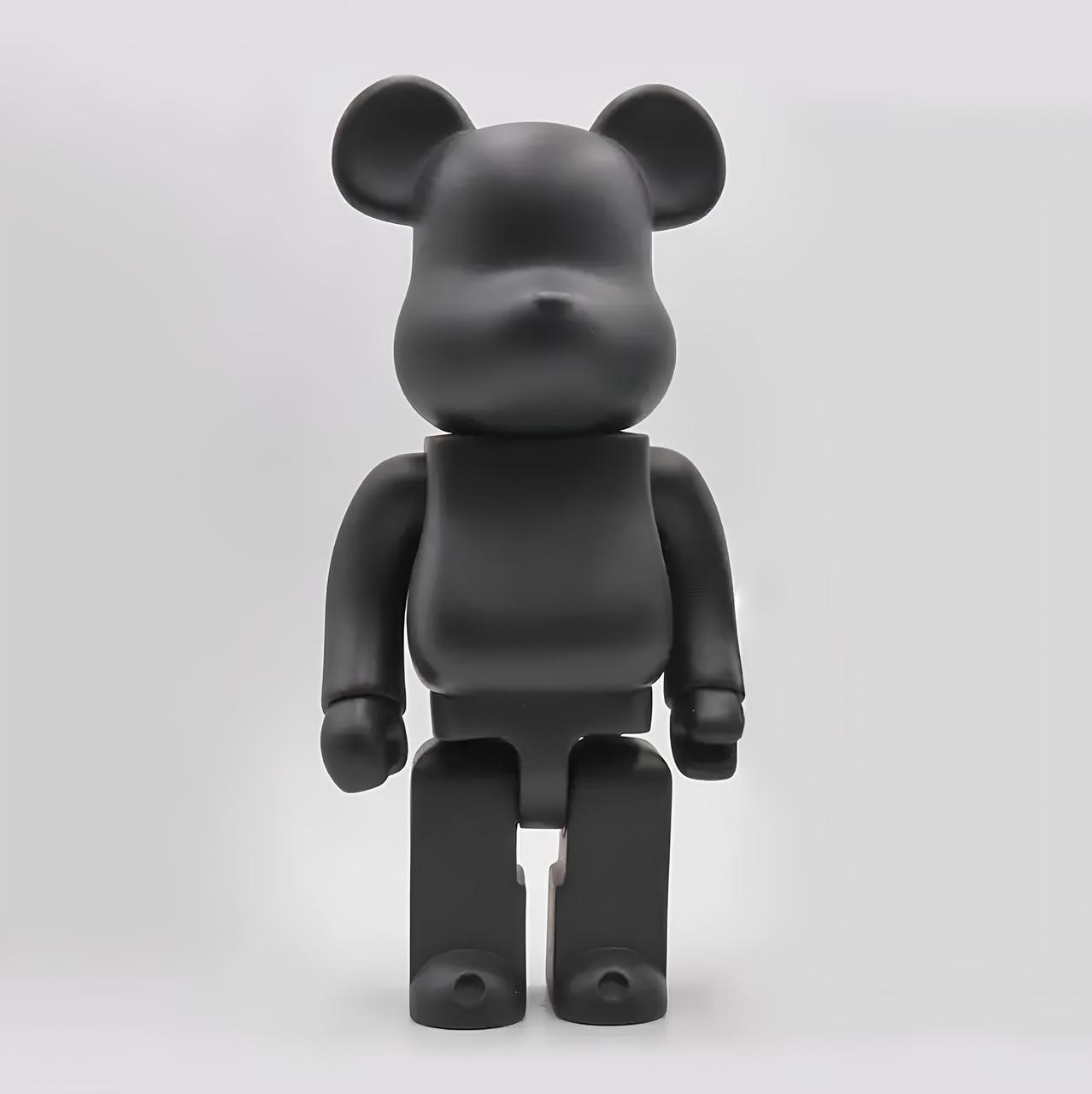 Дизайнерська іграшка Беарбрік 28 см чорний. Статуетка Bearbrick 400% Black. Bearbrick
