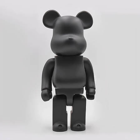 Дизайнерська іграшка Беарбрік 28 см чорний. Статуетка Bearbrick 400% Black. Bearbrick, фото 1