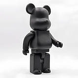 Дизайнерська іграшка Беарбрік 28 см чорний. Статуетка Bearbrick 400% Black. Bearbrick, фото 2