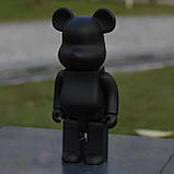 Дизайнерська іграшка Беарбрік 28 см чорний. Статуетка Bearbrick 400% Black. Bearbrick, фото 4