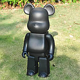 Дизайнерська іграшка Беарбрік 28 см чорний. Статуетка Bearbrick 400% Black. Bearbrick, фото 7