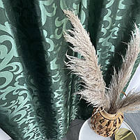 Штори жакардові з вензелем ALBO зелені 150×270 см, комплект 2 шт. (SH-C28-15), фото 8