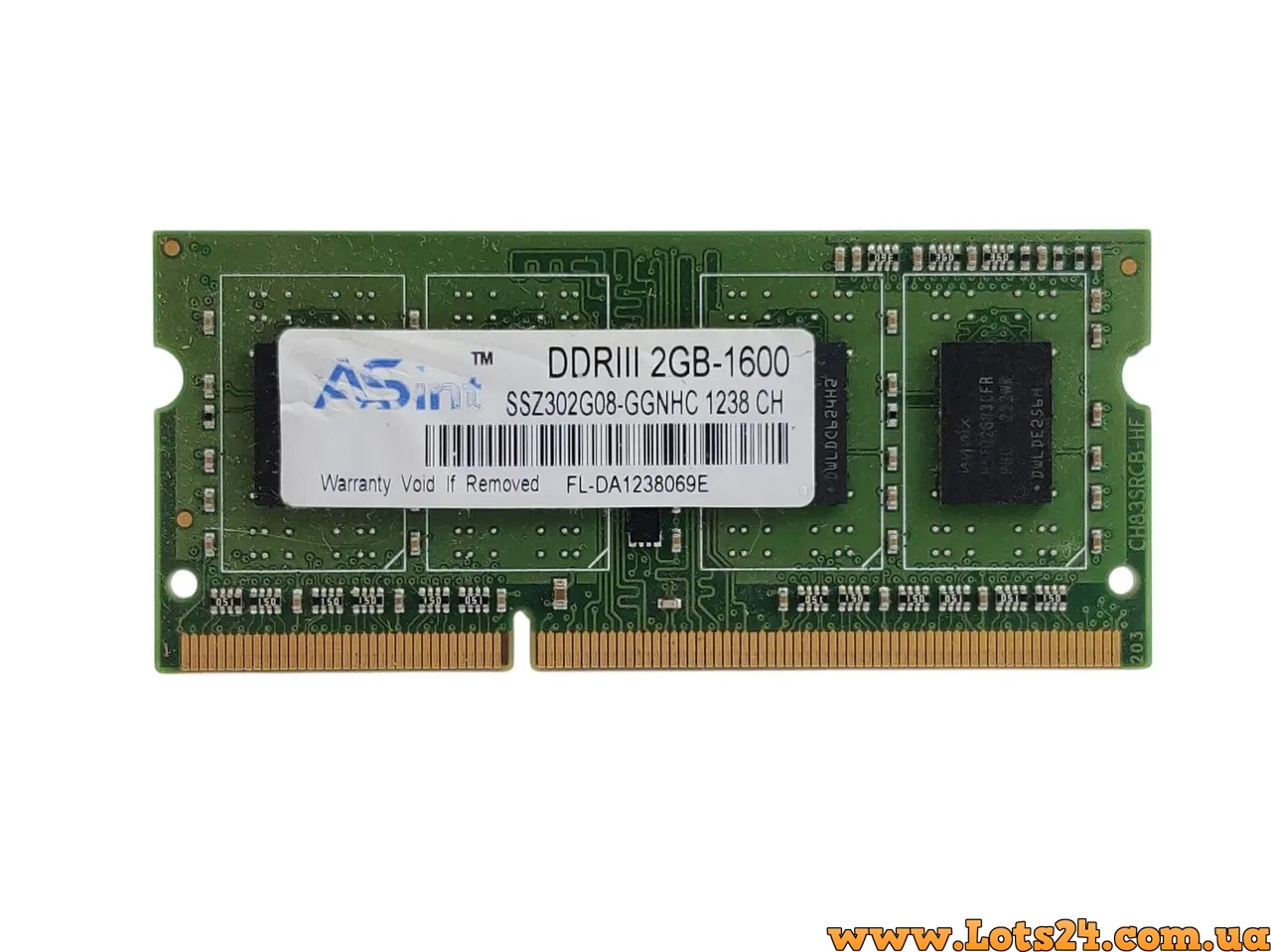 Оперативна пам'ять ASint SODIMM DDR3 2Gb 1600MHz модуль пам'яті для ноутбука PC3-12800S для збільшення швидкодії системи