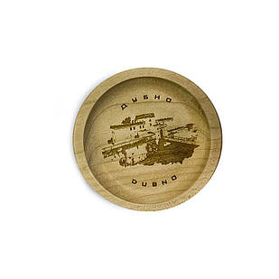 Магніт-тарілочка з гравіюванням "Дубно. Дубенський замок"