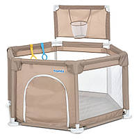 Дитячий ігровий манеж намет з баскетбольним кільцем Bambi MR 1340 Beige, бежевий