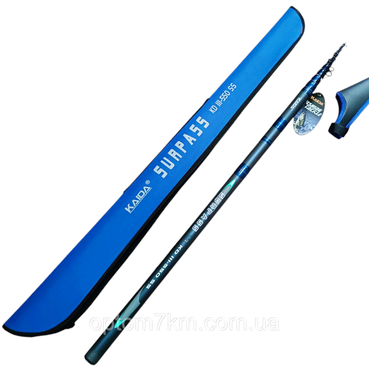 Вудлище телескоп з кільцями Weida Surpass 5.5м 5-25g