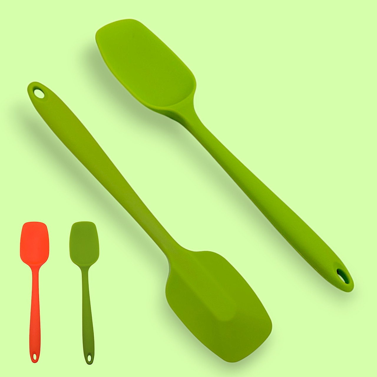 Лопатка-ложка силиконовая литая L 27 см ширина 5,5 см