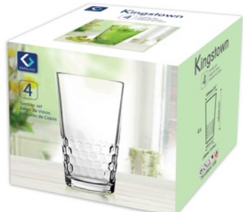 Набір високих склянок "Kingstown" 330мл 4шт 5090, фото 1