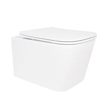 Унітаз підвісний Qtap Crow безобідковий із сидінням Soft-close QT05335170W