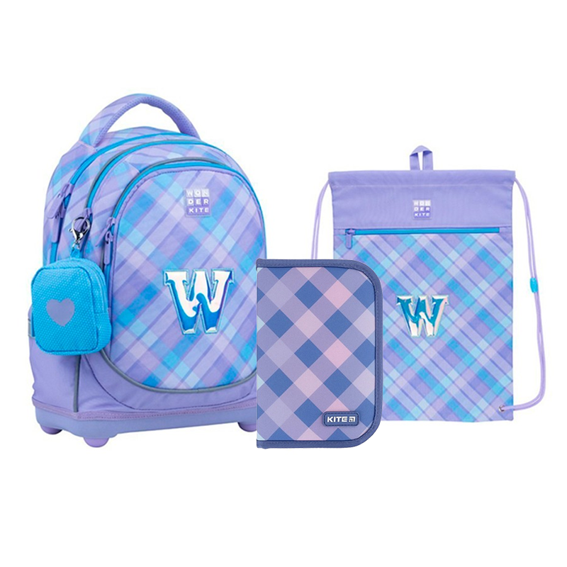 Шкільний набір Kite Wonder Kite W check SET_WK22-724S