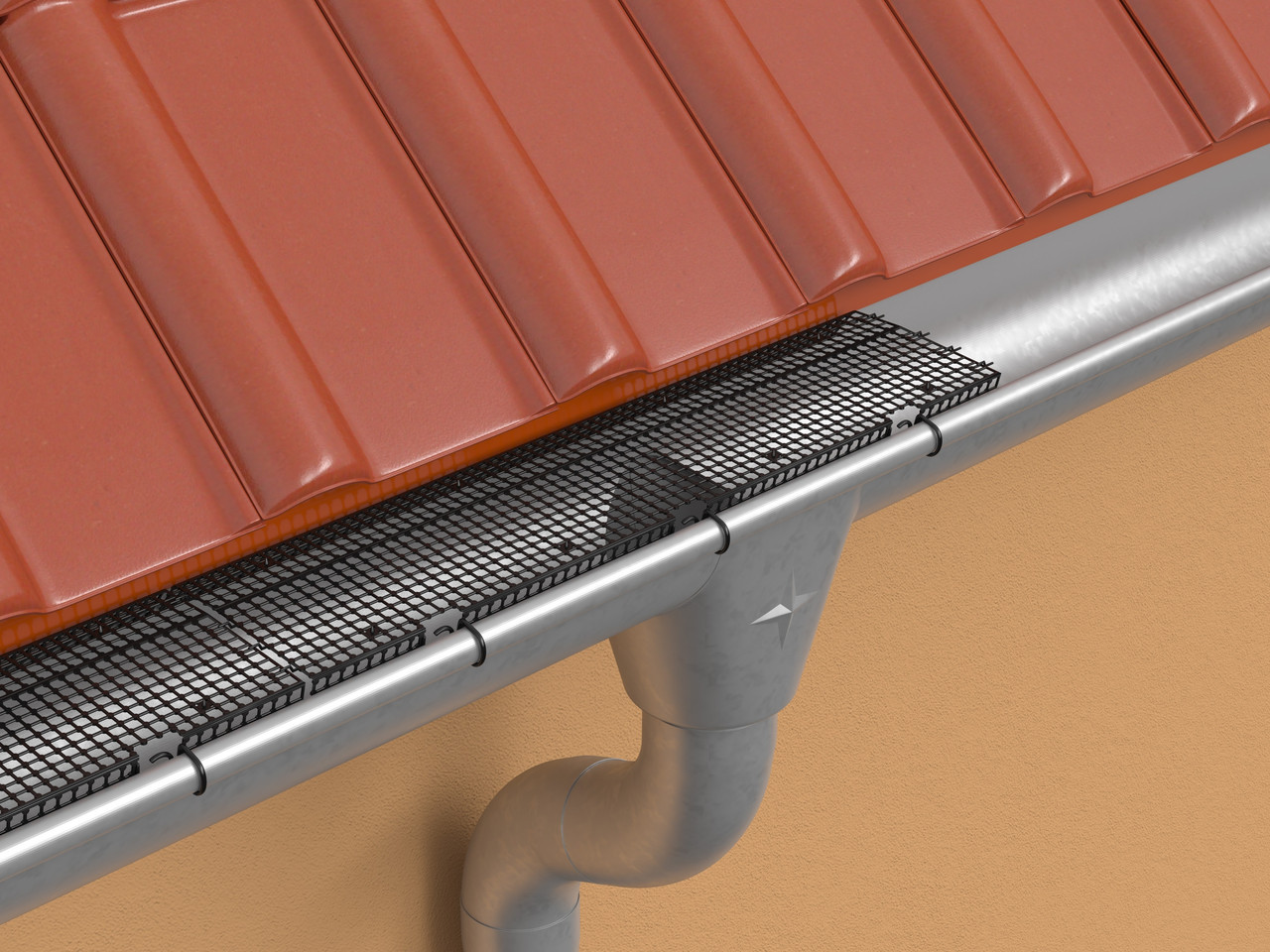 Захисна сітка в жолоб від листя та сміття Gutter Protect. Ууніверсальна 90-150мм.