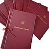 Папка для Дипломної роботи для твер. палітурки, тиснення під золото, бордова 215×305 мм (20мм) (1 шт), фото 5