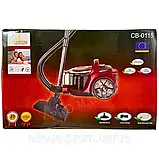 Циклонний пилосос Crownberg 3000Вт Безмішковий контейнерний пилосос 3.5л Пилосос для сухого прибирання К2, фото 3