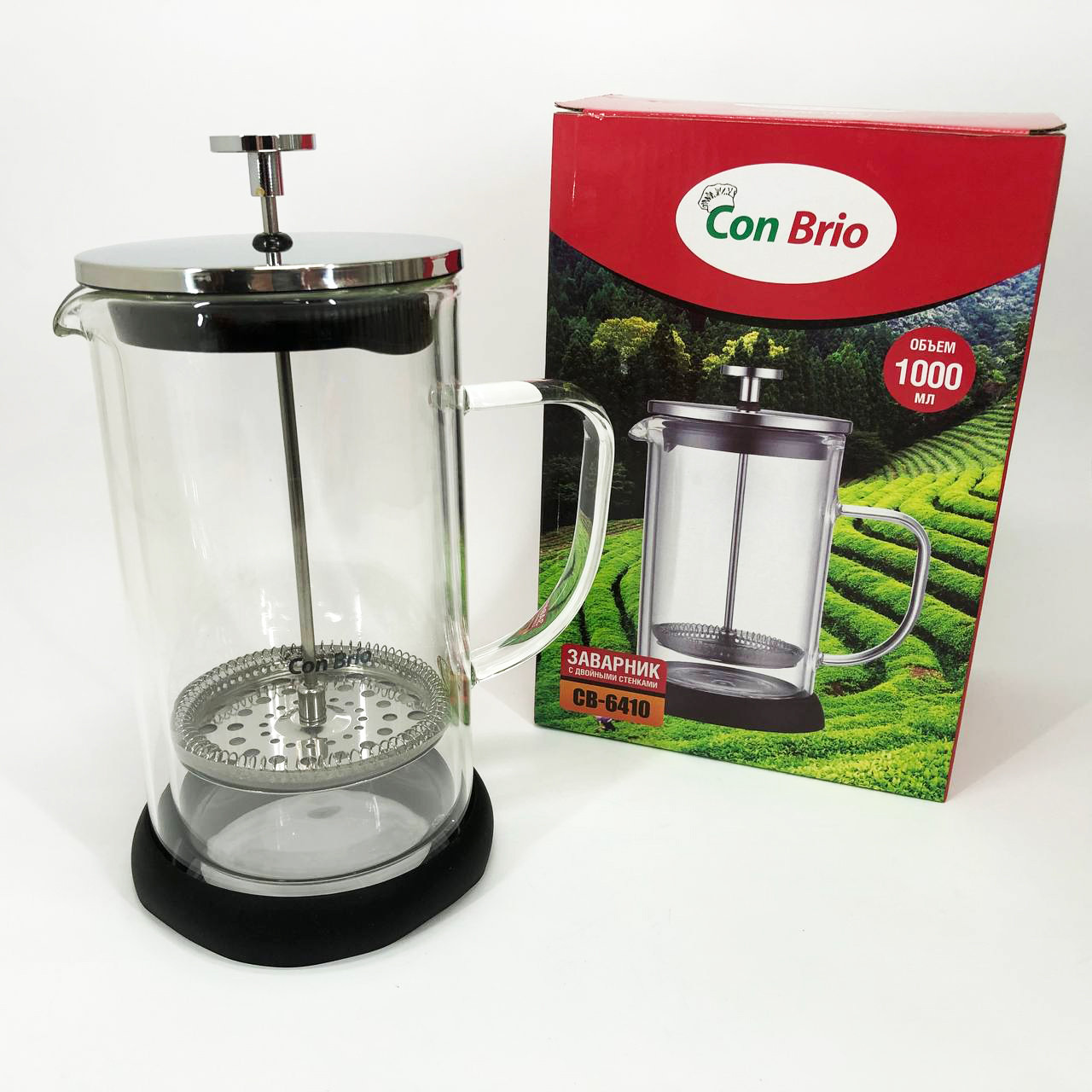 Френчпрес, Гарний заварник, Китайський заварник, Скляний заварювальний чайник для чаю чайники GM-64, фото 1