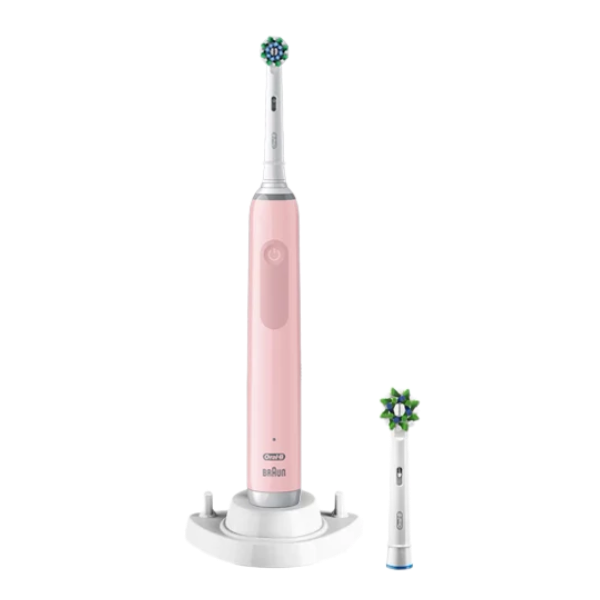 Електрична зубна щітка Oral-B D505.513.3 PRO 3 3000 з насадкою EB50RX Pink (2 нас.) (Ріжок)
