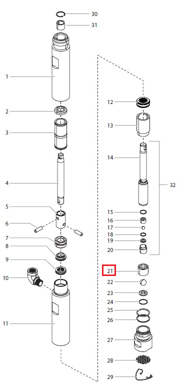 Нижня напрямна кулька на Wagner, фото 1