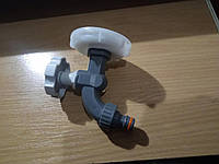 Кран з перехідником ДН 62мм (дрібна різьба) на штуцер 1" (дюйм)