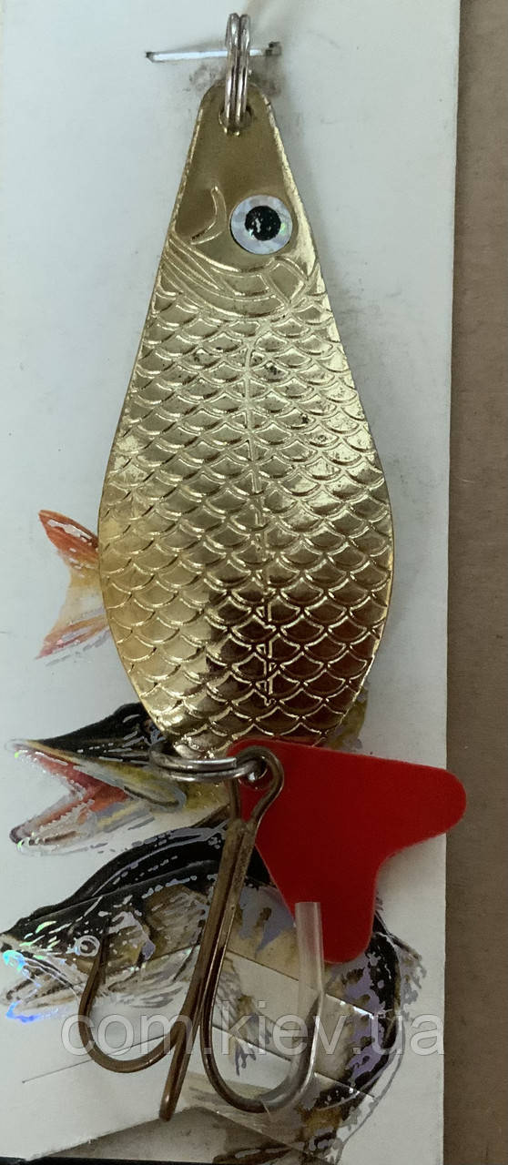 Блешня коливальна 20 г / 70 мм Condor Atom золото, фото 1