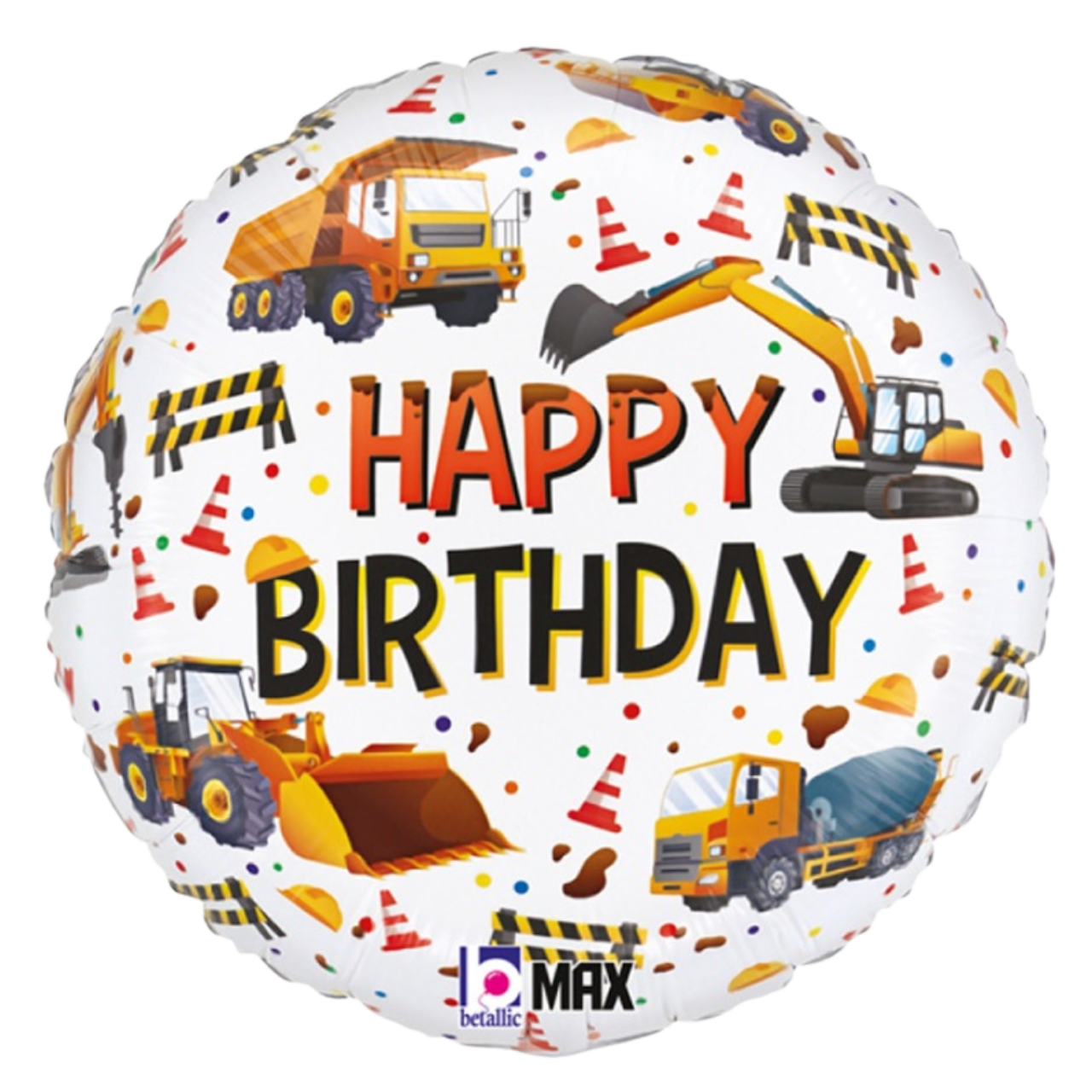 ГР014 GRABO-ГР Коло 18" Happy Birthday - будівельна техніка (УП)