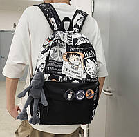 Шкільний рюкзак Аніме для хлопчиків або дівчаток 5-11 клас Водонепроникний нейлоновий портфель в школу для дітей та підлітків