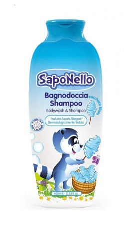 Дитячий шампунь та піна для ванни SapoNello Солодка вата 400 мл