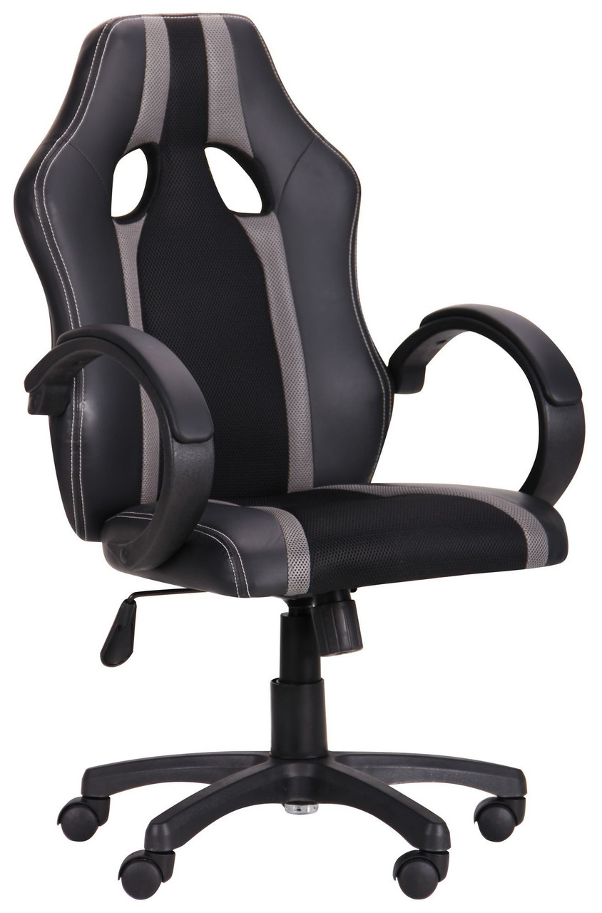 Крісло комп'ютерне ігрове геймерське Shift black/grey для роботи в офісі та вдома AMF