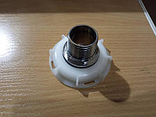 Перехідник ДН62мм (дрібна різьба) на латунь, нержавіюча сталь 1" (дюйм різьба)