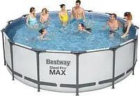 Bestway 5612X 427х122 см Каркасний басейн + насос + тент + сходи, фото 3
