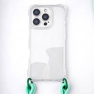 Чохол з шнурком TPU CrossBody with straps для iPhone 15 Pro (6.1") Transparent, фото 8