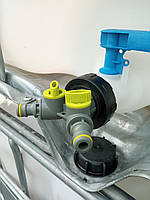 Перехідник ДН58мм (дрібна різьба) на два штуцера 1" (дюйм)